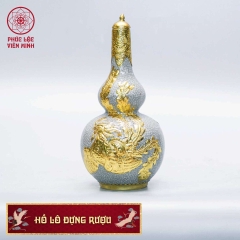 Hồ Lô Đựng Rượu Cao Cấp Gốm Sứ Bát Tràng - Phúc Lộc Viên Minh