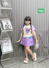 Sét váy Kuromi in chữ The Green cho bé 10-26Kg