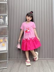 Váy Cotton Gấu dâu (12-45Kg)