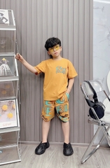 Bộ bé trai cotton in hình OVELAP (13kg-26kg)
