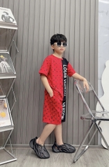 Bộ bé trai cotton in hình LOUIS VUITON (26-42kg)