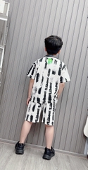 Bộ bé trai cotton in hình 2 chữ B (43-63kg)