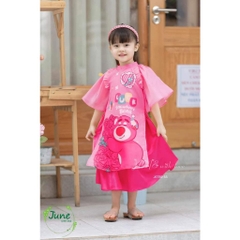 Áo dài Gấu Dâu tay cánh tiên BG size từ 10-40Kg