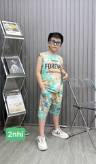 Bộ sát nách in loang phối chữ FOREVER size từ 10-26Kg