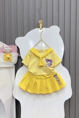 Sét váy BG Kuromi cổ nơ size 10-26Kg