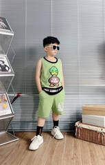 Bộ cotton sát nách in hình con Vịt (24-38Kg)