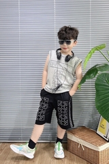 Bộ sát nách chấm bi Cotton (8-23Kg)