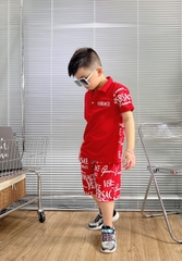 Bộ trụ bé trai cotton in hình Versace (11-25kg)