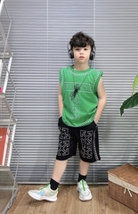 Bộ sát nách chấm bi Cotton (8-23Kg)