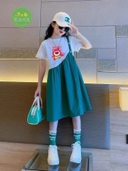 Váy gấu dâu khoen nút 12-26Kg