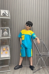 Bộ bé trai cotton túi phối màu (8-23kg)