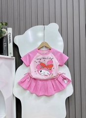 Sét váy cotton in hình MY MELODY dây rút (26kg-42kg)