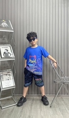 Bộ thun cotton in PIEKERTTIA size cho bé từ 24-37Kg