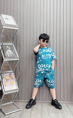 Bộ bé trai cotton in hình Milano (26-42kg)
