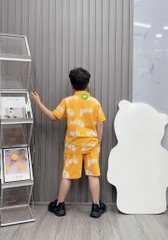 Bộ trụ bé trai cotton in hình Lowis (26-38kg)