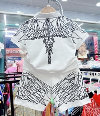 Bộ trụ bé trai cotton in hình cánh chim (11-25kg)