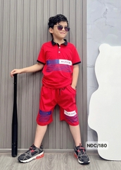 Bộ bé trai cotton cổ trụ in hình Tomy (11-25kg)