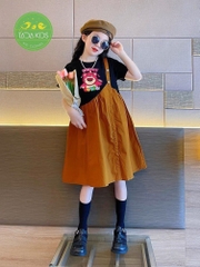 Váy gấu dâu khoen nút 26-44Kg