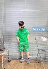 Bộ trụ bé trai cotton in hình Versace (11-25kg)