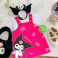 Set Yếm dây BG KUROMI nơ cho bé từ 26-38Kg