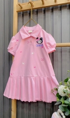 Đầm cổ trụ in Kuromi toàn thân cho bé từ 10-26Kg