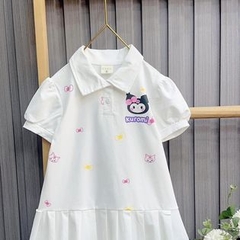 Đầm cổ trụ in Kuromi toàn thân cho bé từ 10-26Kg