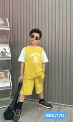 Bộ bé trai cotton in hình số 8 (38-53kg)