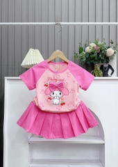 Set váy cotton in thỏ Medoly Nơ cho bé từ 10-26Kg
