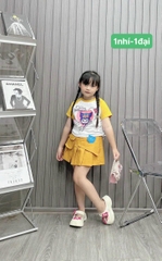 Sét váy Kuromi in chữ The Green cho bé 10-26Kg