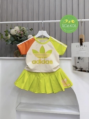 Set váy Adi phối 3 màu hottren cho bé từ 26-42Kg