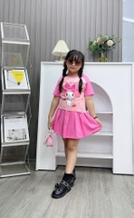 Set váy cotton in thỏ Medoly Nơ cho bé từ 10-26Kg