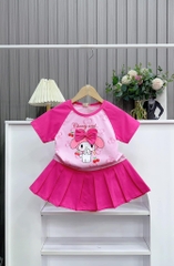 Set váy cotton in thỏ Medoly Nơ cho bé từ 10-26Kg