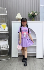 Set váy cotton in thỏ Medoly Nơ cho bé từ 10-26Kg