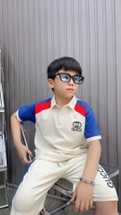 Bộ thun cotton Trụ Thêu Gucc hottren cho bé từ 10-25KG