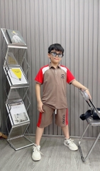 Bộ thun cotton Trụ Thêu Gucc hottren cho bé từ 10-25KG