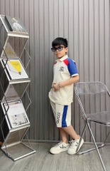 Bộ thun cotton Trụ Thêu Gucc hottren cho bé từ 10-25KG