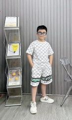 Bộ bé trai cotton in hình Gucci in full ngôi sao(10kg-25kg)