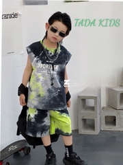 Bộ sát nách in loang phối chữ FOREVER size từ 10-26Kg