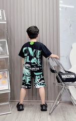 Bộ bé trai cotton in hình OVELAP (13kg-26kg)