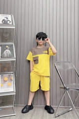 Bộ bé trai cotton túi phối màu (24-38kg)