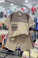 Bộ bé trai cotton túi phối màu (24-38kg)