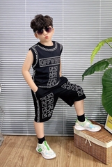 Bộ sát nách chấm bi Cotton (8-23Kg)