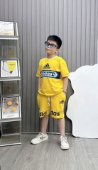 Bộ thun coton A.DI in  ngang ngực size cho bé từ 26-40kg
