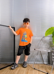Bộ thun cotton in chữ Fendi size cho bé từ 8-23Kg