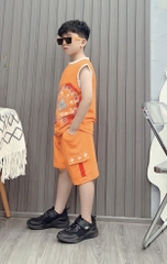 Bộ sát nách in Tròn Cotton (43-63Kg)