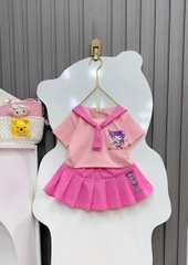 Sét váy BG Kuromi cổ nơ size 10-26Kg