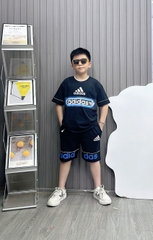 Bộ thun coton A.DI in  ngang ngực size cho bé từ 26-40kg