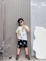 BỘ bé trai cotton in hình IUO (26-42kg)