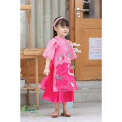 Áo dài Gấu Dâu tay cánh tiên BG size từ 10-40Kg