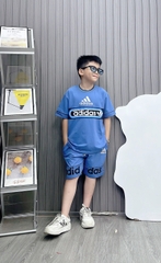 Bộ thun coton A.DI in  ngang ngực size cho bé từ 26-40kg